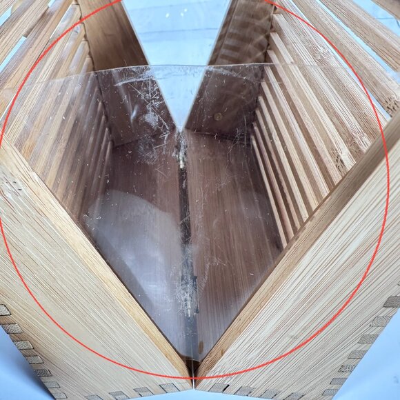 Asos Design Triangular Natural Bamboo Beaded Handled Bag Crossbody - Picture 11 of 11